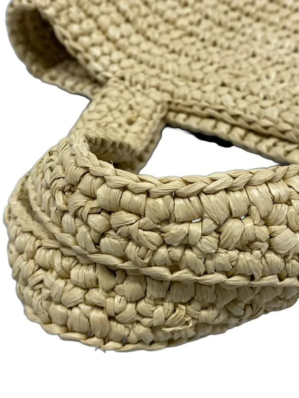 VALENTINOGARAVANI Viva Superstar Small Woven Raffia, V Logo Signature Beige